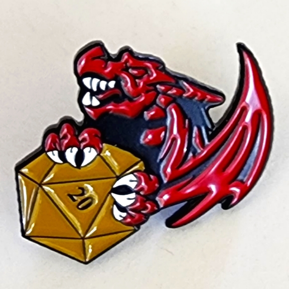 🎲 D&D Dragon Dice Pin - Picture 1 of 4